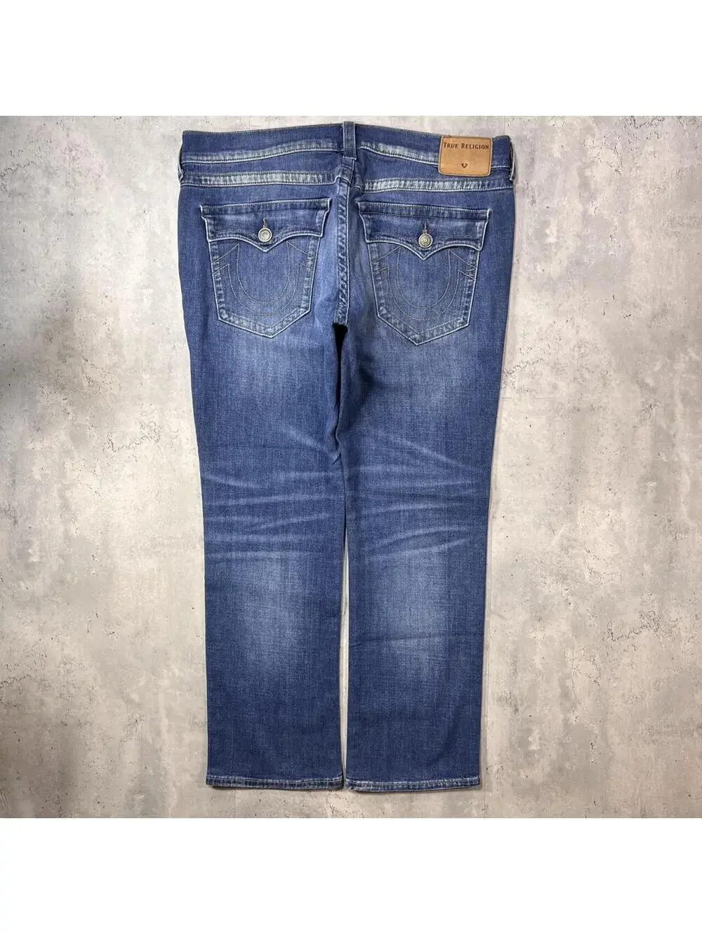 Y2K True Religion Grunge Ricky Relaxed Straight Denim Jeans